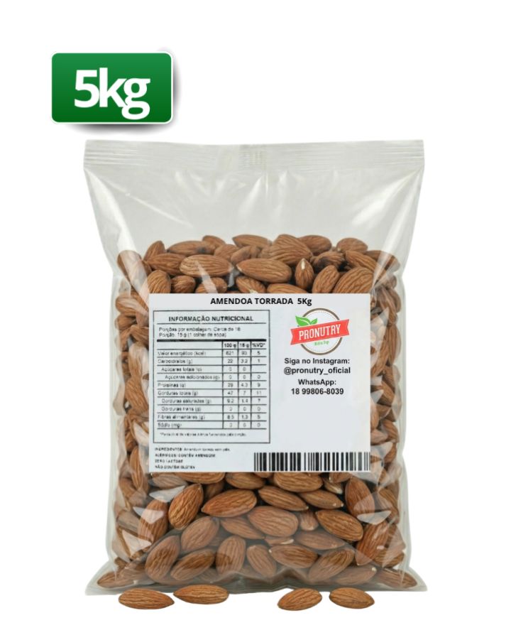 AMENDOA TORRADA SEM SAL 5KG - PRONUTRY