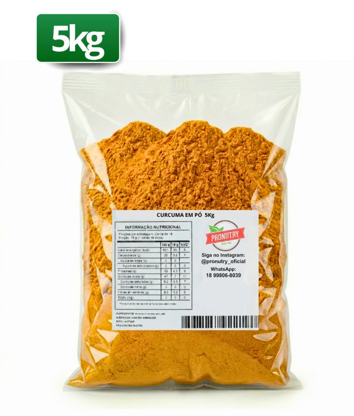 CURCUMA EM PÓ PURA 5KG - PRONUTRY