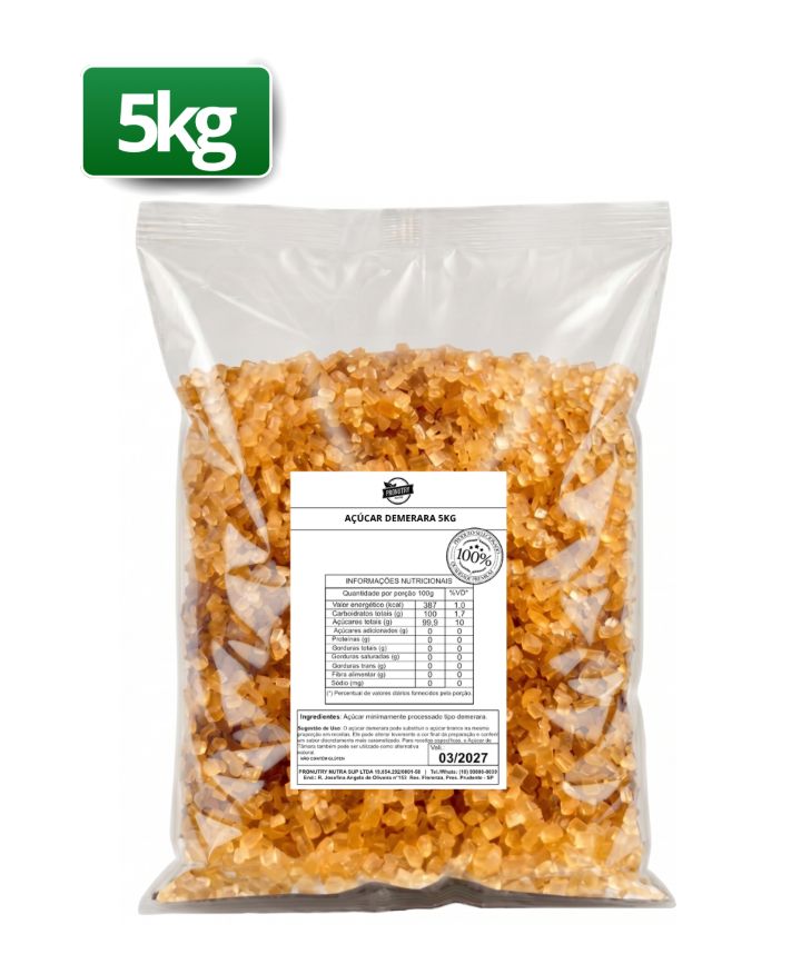 AÇÚCAR DEMERARA 5KG - PRONUTRY