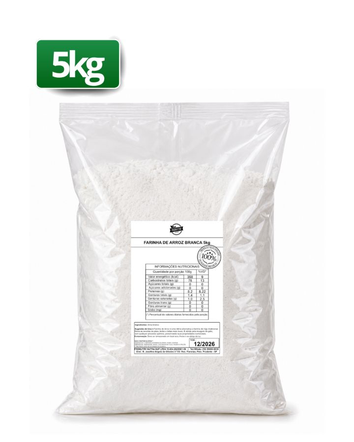 FARINHA DE ARROZ BRANCA 5KG - PRONUTRY