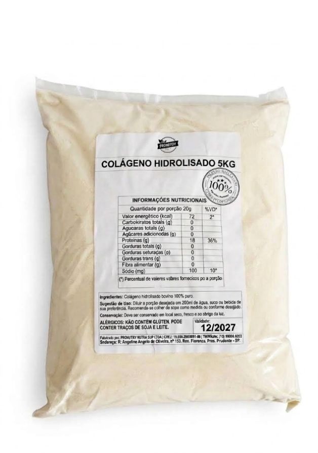 COLÁGENO HIDROLISADO em PÓ 5KG - PRONUTRY