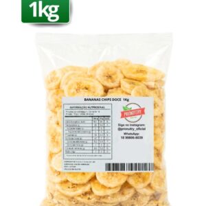 BANANA CHIPS DOCE COM CANELA 1KG - PRONUTRY