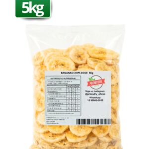 BANANA CHIPS DOCE COM CANELA 5KG - PRONUTRY