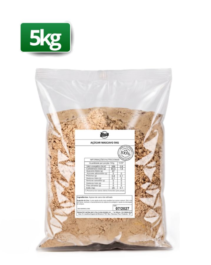 AÇÚCAR MASCAVO 5KG - PRONUTRY