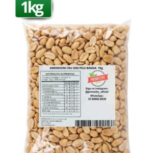 AMENDOIM TORRADO SEM PELE BANDA 1KG - PRONUTRY