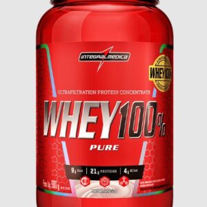 WHEY PROTEIN 100% POTE MORANGO 900G - INTEGRALMÉDICA