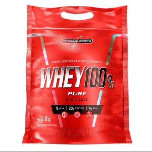 WHEY PROTEIN 100% POUCH MORANGO 1,8Kg (INTEGRALMÉDICA)