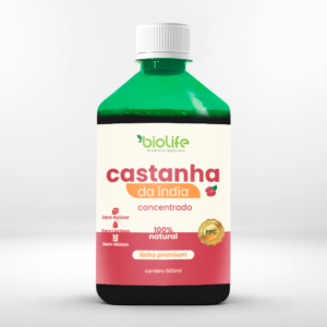CASTANHA DA ÍNDIA - 500ML -PACK 48UNID com DESCONTO- (BIOLIFE)