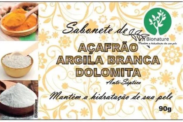 Sabonete de Açafrão, Argila Branca e Dolomita Bionature