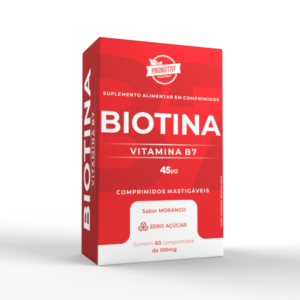 BIOTINA MASTIGÁVEL SABOR MORANGO - blister 60comp - PRONUTRY