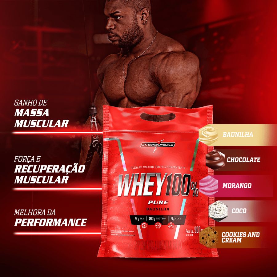 WHEY PROTEIN 100% POUCH GELATO DI LATTE 900g - INTEGRALMEDICA